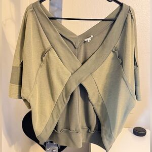 POL Sage Green Knit Top